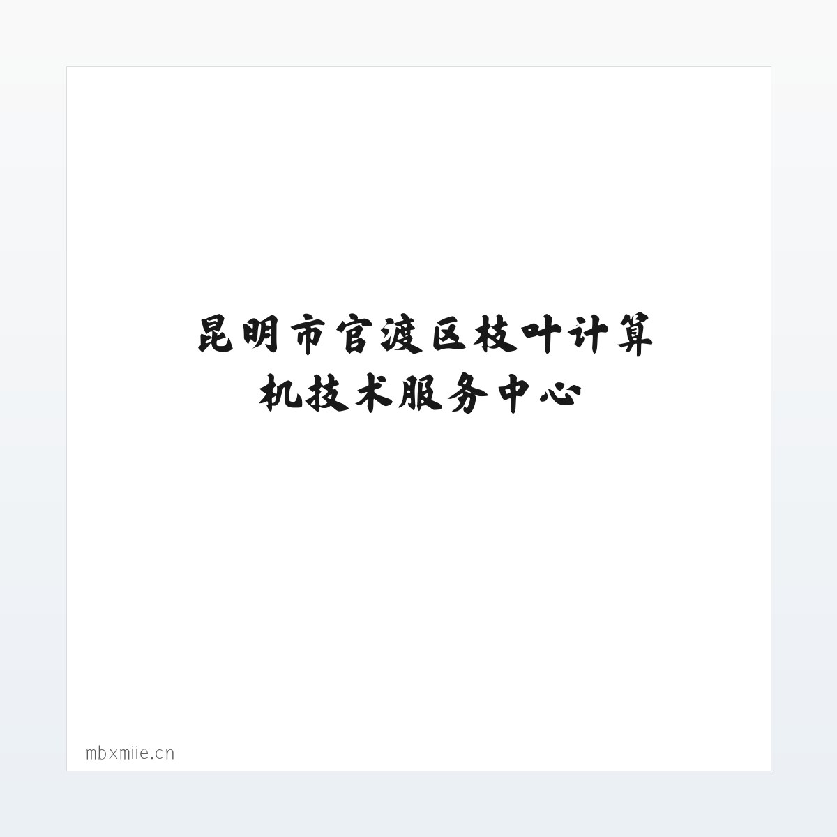 昆明市官渡区枝叶计算机技术服务中心 方图